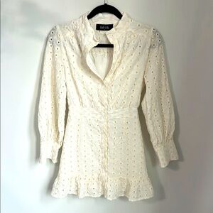 SALE! Fab'rik White Eyelet dress … great condition. Size Small